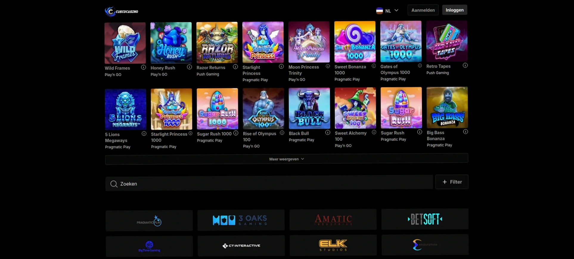 Cusco Casino 100% bonus tot €1.000 + 100 Gratis Spins